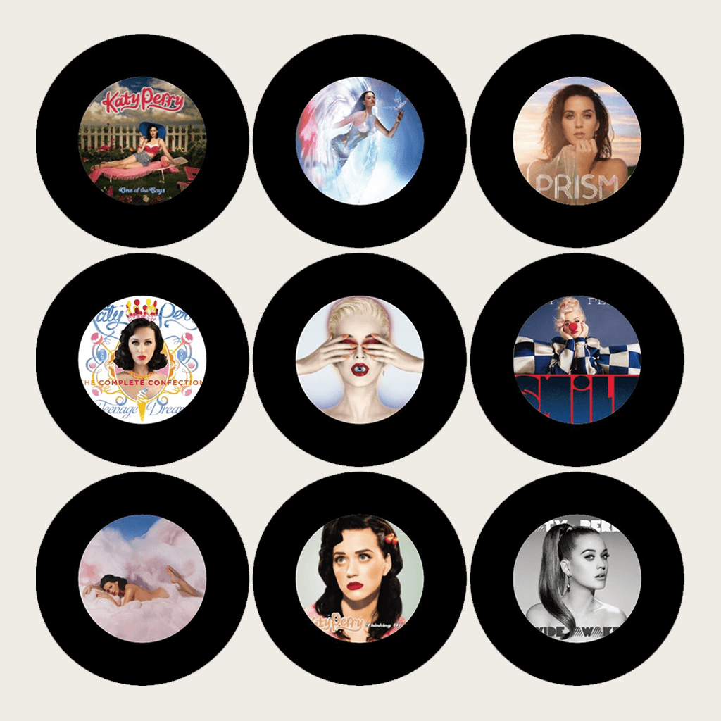 GlowVinyl™ Music Box Plus 9 Mini Vinyl Records