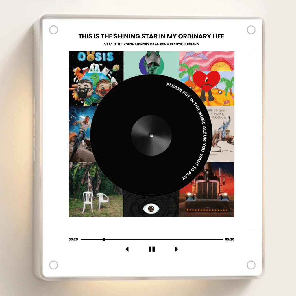 GlowVinyl™ Music Box Plus 9 Mini Vinyl Records