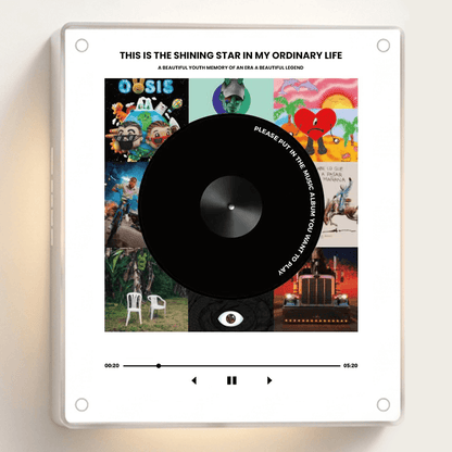 GlowVinyl™ Music Box Plus 9 Mini Vinyl Records