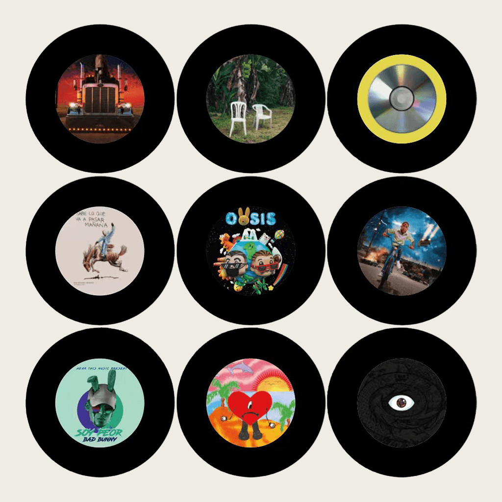 GlowVinyl™ Music Box Plus 9 Mini Vinyl Records