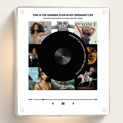 GlowVinyl™ Music Box Plus 9 Mini Vinyl Records