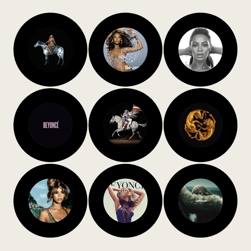 GlowVinyl™ Music Box Plus 9 Mini Vinyl Records