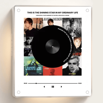 GlowVinyl™ Music Box Plus 9 Mini Vinyl Records