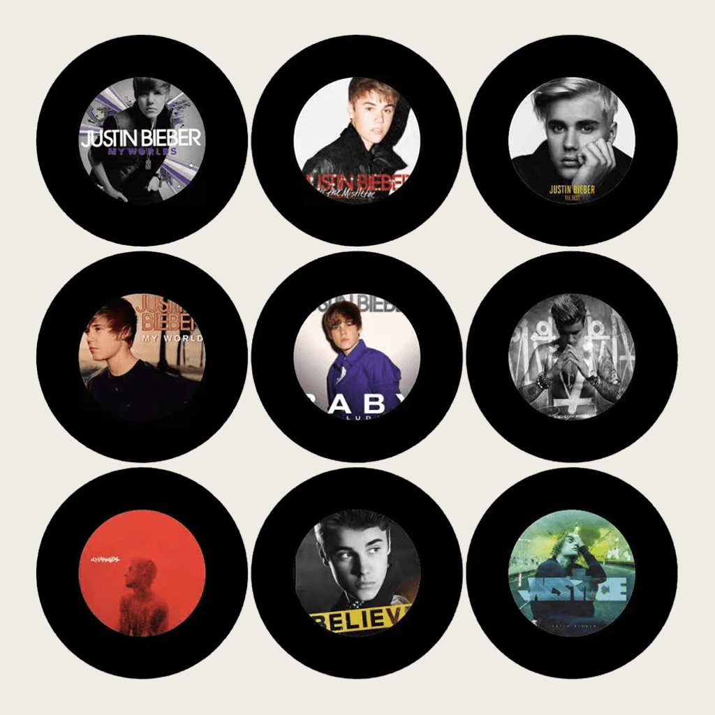 GlowVinyl™ Music Box Plus 9 Mini Vinyl Records