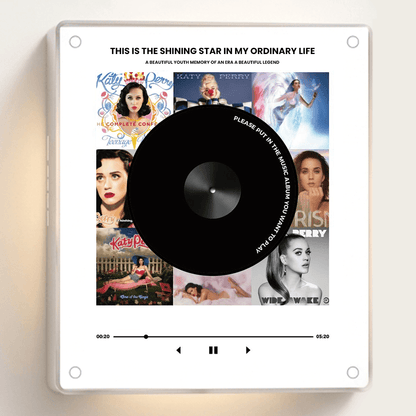 GlowVinyl™ Music Box Plus 9 Mini Vinyl Records