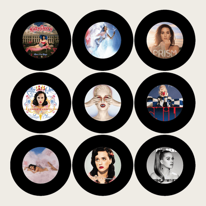 GlowVinyl™ Music Box Plus 9 Mini Vinyl Records