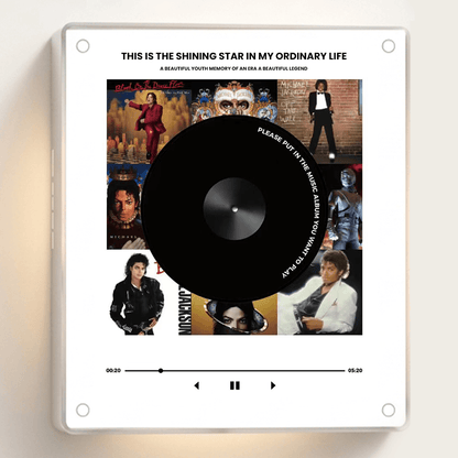 GlowVinyl™ Music Box Plus 9 Mini Vinyl Records