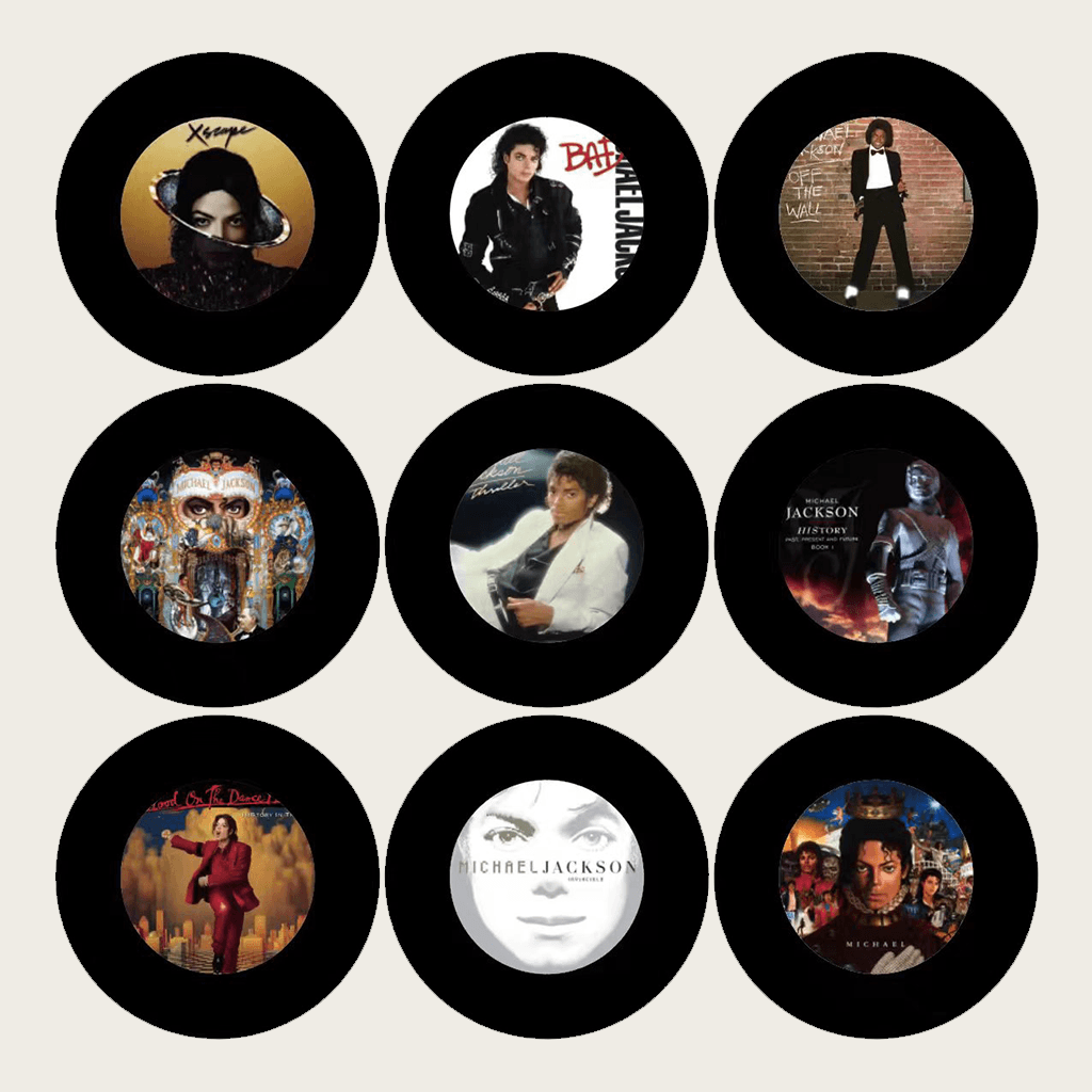 GlowVinyl™ Music Box Plus 9 Mini Vinyl Records