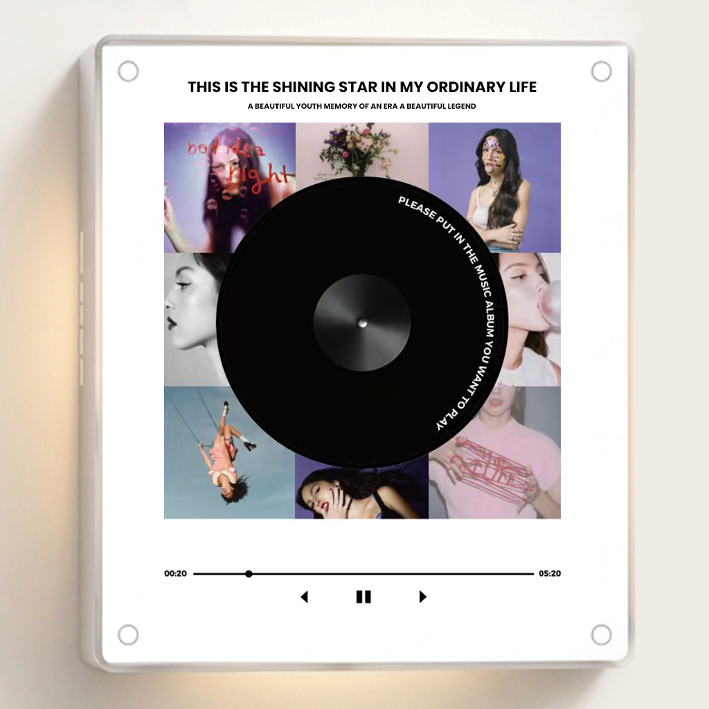 GlowVinyl™ Music Box Plus 9 Mini Vinyl Records