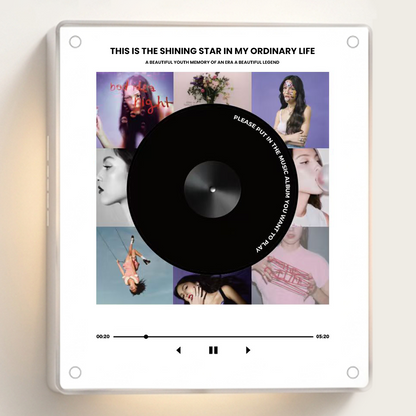 GlowVinyl™ Music Box Plus 9 Mini Vinyl Records