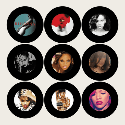 GlowVinyl™ Music Box Plus 9 Mini Vinyl Records