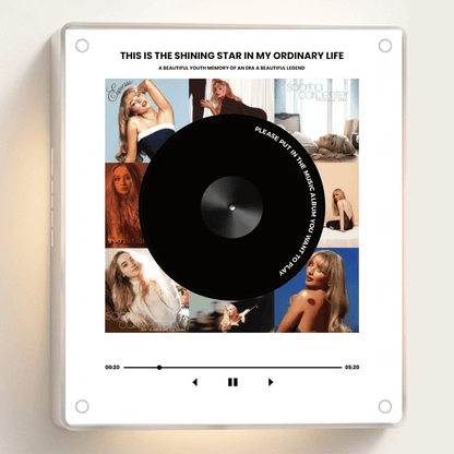 GlowVinyl™ Music Box Plus 9 Mini Vinyl Records