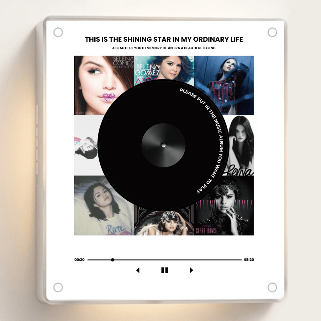 GlowVinyl™ Music Box Plus 9 Mini Vinyl Records