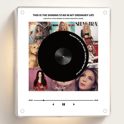 GlowVinyl™ Music Box Plus 9 Mini Vinyl Records