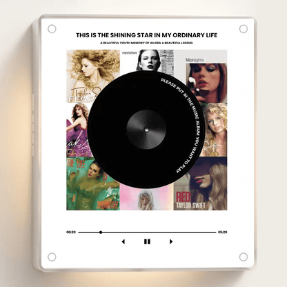 GlowVinyl™ Music Box Plus 9 Mini Vinyl Records