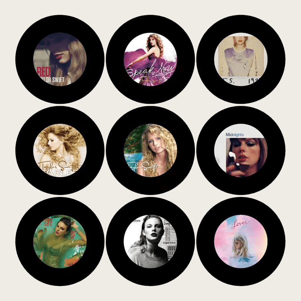 GlowVinyl™ Music Box Plus 9 Mini Vinyl Records