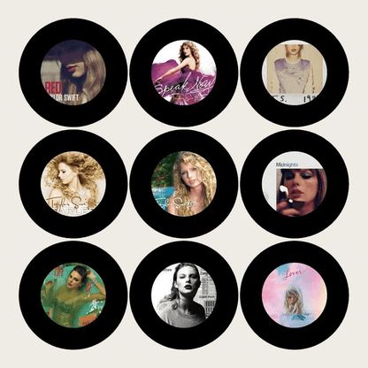 GlowVinyl™ Music Box Plus 9 Mini Vinyl Records