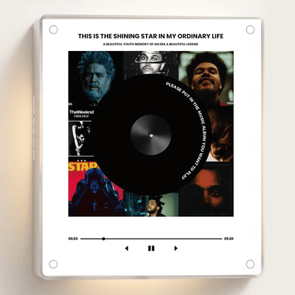 GlowVinyl™ Music Box Plus 9 Mini Vinyl Records