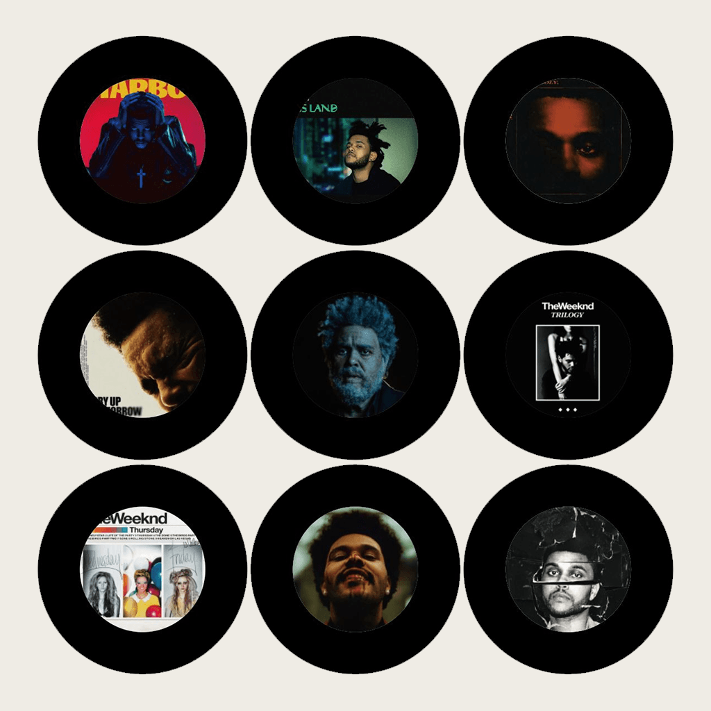 GlowVinyl™ Music Box Plus 9 Mini Vinyl Records