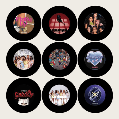 GlowVinyl™ Music Box Plus 9 Mini Vinyl Records